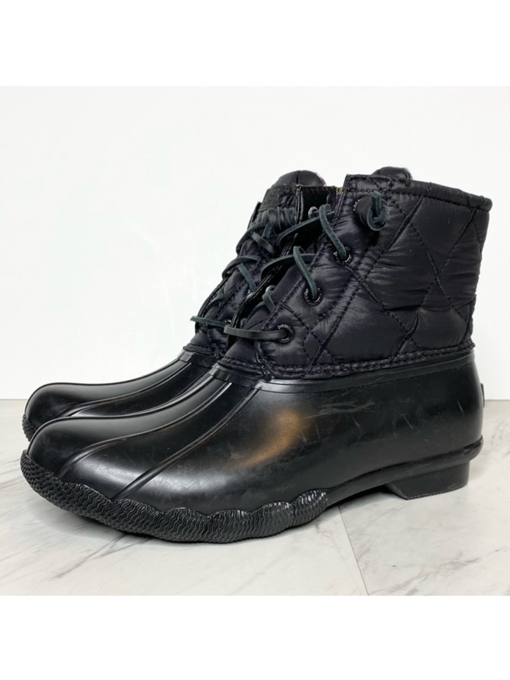 Sperry Saltwater Black Duck Rain Boot